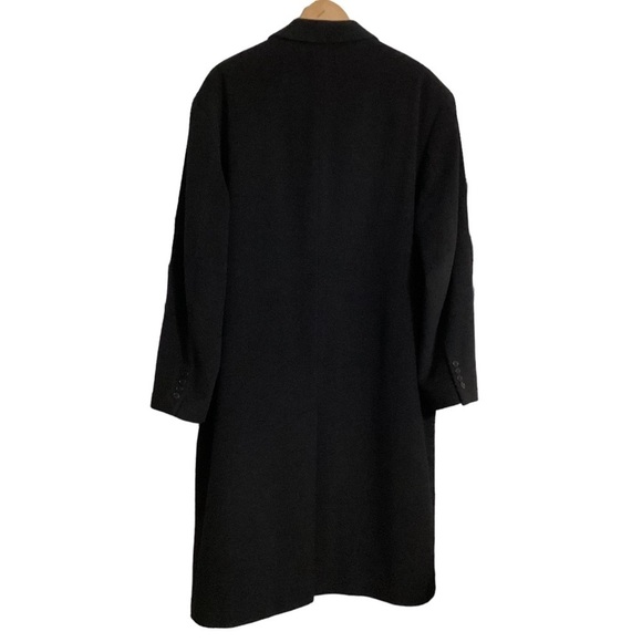 Andrew Fezza Cashmere Blend Charcoal Grey Button Up Long Coat Size S-42 - Picture 2 of 13